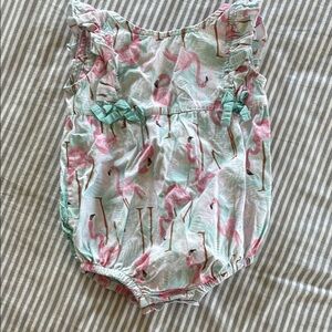 Flamingo Print Kids Romper